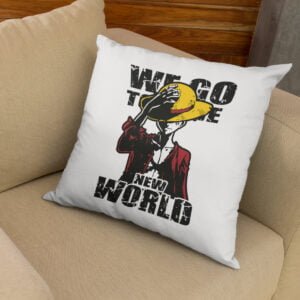 Coussin luffy go to the new word - one peace - goodies geek